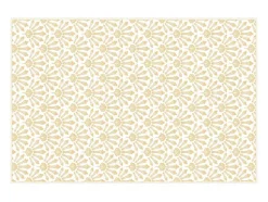 OZAIA Tapijt Van Vinyl-Tapijt Van Vinyl Met Art-Decostijl - 120 X 180 Cm - Beige En Wit - Duchessy