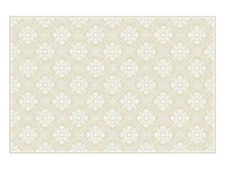 OZAIA Tapijt Van Vinyl-Tapijt Van Vinyl Met Cementtegeleffect - 120 X 180 Cm - Beige En Wit - Majesti