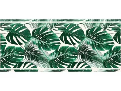 OZAIA Gangtapijt-Tapijt Van Vinyl Met Etnische Stijl Sierrana - 66 X 160 Cm - Groen En Wit