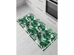 OZAIA Gangtapijt-Tapijt Van Vinyl Met Etnische Stijl Sierrana - 66 X 160 Cm - Groen En Wit