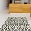 OZAIA Tapijt Van Vinyl-Tapijt Van Vinyl Met Mozaiekeffect - 120 X 180 - Zwart En Wit - Splita
