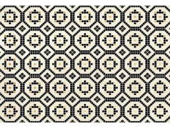 OZAIA Tapijt Van Vinyl-Tapijt Van Vinyl Met Mozaiekeffect - 120 X 180 - Zwart En Wit - Splita