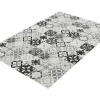 OZAIA Woonkamertapijt-Tapijt Van Vinyl Met Vloertegelmotief Mosai - 120 X 180 Cm - Zwart En Wit