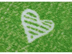RugsX Kindervloerkleed-Tapijt Voor Kinderen Hearts Jeans Gewreven Harten, Kinderen - Groen 300X450 Cm