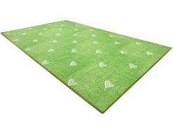 RugsX Kindervloerkleed-Tapijt Voor Kinderen Hearts Jeans Gewreven Harten, Kinderen - Groen 300X450 Cm