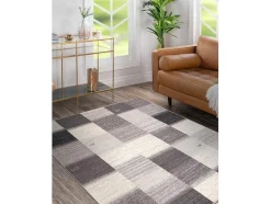 RugsX Kindervloerkleed-Tapijt Wol Angel 7961 / 52022 Geometrisch, Vierkant Beige / Grijs 160X230 Cm