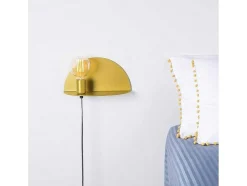 EPIKASA Wandlamp-Taranto Wandlamp, Goud, 30 X 15 X 15 Cm,