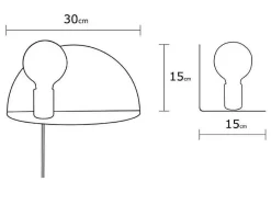 EPIKASA Wandlamp-Taranto Wandlamp, Goud, 30 X 15 X 15 Cm,