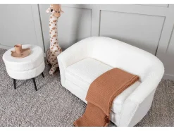 Vente-unique Modulair-Teddy Bank 2 Persoons Voor Kinderen Wit.