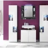 Trendteam Accessoires & Spiegels-Tetisbad Spiegelkast 1 Deur, 5 Open Vakken Grafiet Decor, Spiegelglas.