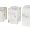 Vente-unique Kandelaar En Kaars-Theelichthouder Mcw-C58 (3 Stuks), Wit