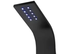 Shower & Design Douchekolom-Thermostatische Douchekolom Met Massagestralen, Ledverlichting En Bluetooth - L20 X H165 Cm - Zwart - Chakra V