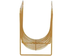 OZAIA Opbergaccessoire-Tijdschrifthouder Met Draadstructuur - L36 X D23 X H33 Cm - Goudkleurig - Poliara