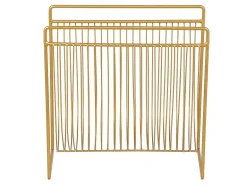 OZAIA Opbergaccessoire-Tijdschrifthouder Met Draadstructuur - L36 X D23 X H33 Cm - Goudkleurig - Poliara