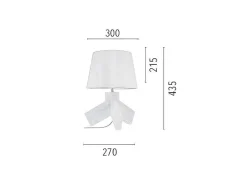 EPIKASA Lamp-Tilda Tafellamp, Eik, Chroom, Antraciet, 30X30X43,5 Cm,