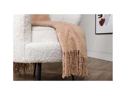 Venture Home Huistextiel-Tilly Plaid 170X130Cm Beige.