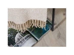Venture Home Huistextiel-Toby Plaid 170X130Cm Beige, Wit.