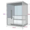 VOGUE SAUNA Finse Sauna-Traditionele Finse Sauna Sigtuna - 2 Tot 3 Plaatsen - L150 X L120 X H200 Cm - Met Led Verlichting