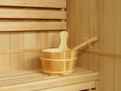 VOGUE SAUNA Finse Sauna-Traditionele Finse Sauna Sigtuna - 2 Tot 3 Plaatsen - L150 X L120 X H200 Cm - Met Led Verlichting