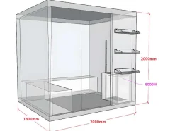 VOGUE SAUNA Finse Sauna-Traditionele Sauna 4/5 Persoons Van Faborg - 200 X 180 X 200 Cm