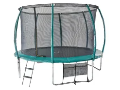 Vente-unique Spel Voor Buiten-Trampoline Met Binnenbeschermingsnet, Ladder, Hoes En Verankeringsset - D.366 Cm - Wallaby