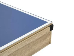 Vente-unique Spel Voor Binnen-Transformeerbare Tafel - Biljart & Pingpong - Licht Naturelkleurig En Zwart - L213,4 X B111,8 X H78,5 Cm - Melian