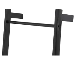 Vente-unique Accessoires & Spiegels-Trapvormige Handdoekhouder Van Zwart Metaal - 4 Stangen - Tarmoli