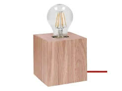 EPIKASA Lamp-Trongo Tafellamp, Eik, Rood, 10X10X10 Cm,