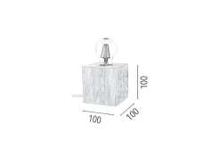 EPIKASA Lamp-Trongo Tafellamp, Eik, Rood, 10X10X10 Cm,