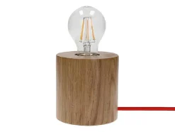 EPIKASA Lamp-Trongo Tafellamp, Eik, Rood, 10X10X10 Cm,