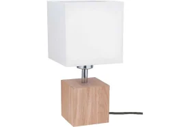 EPIKASA Lamp-Trongo Tafellamp, Eik, Wit, Antraciet, 15X15X31 Cm,