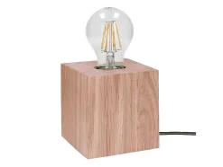 EPIKASA Lamp-Trongo Tafellamp, Eiken, Antraciet, 10X10X10 Cm,