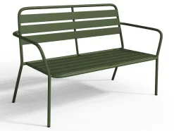 MYLIA Loungeset-Tuinbankje Van Metaal - Kaki - Mirmande
