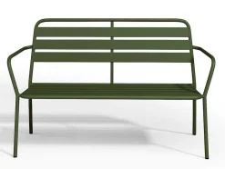 MYLIA Loungeset-Tuinbankje Van Metaal - Kaki - Mirmande
