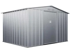 EXPERTLAND Tuinhuis-Tuinhuisje Van Gegalvaniseerd Staal - Grijs - Linus - 9,92 M