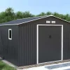 EXPERTLAND Tuinhuis-Tuinhuisje Van Grijs Gegalvaniseerd Staal Archer - 12,99 M