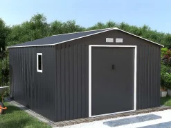 EXPERTLAND Tuinhuis-Tuinhuisje Van Grijs Gegalvaniseerd Staal Archer - 12,99 M