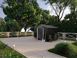 EXPERTLAND Tuinhuis-Tuinhuisje Van Grijs Gegalvaniseerd Staal Manso - 5,2M