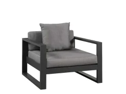 MYLIA Loungeset-Tuinsalon Molokai In Aluminiun: Driezitsbank, 2 Fauteuils, Salontafel