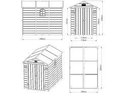 EXPERTLAND Tuinhuis-Tuinschuur Van Hars Cesio - Grijs - 5,32M