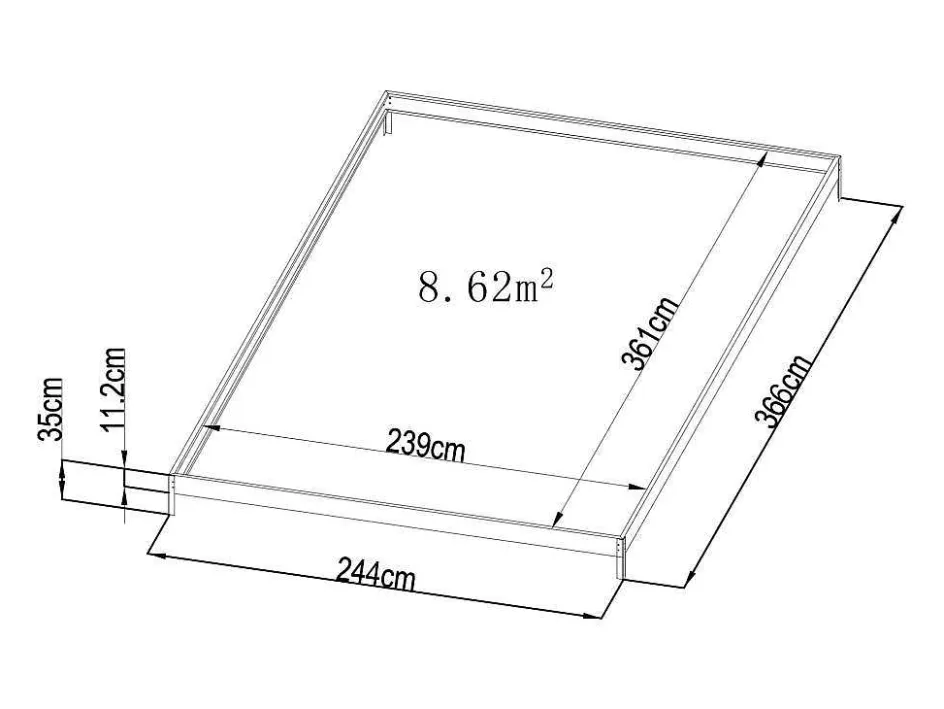 EXPERTLAND Tuinkas-Tuinserre Corolle Ii 9 M Van Polycarbonaat - Antraciet