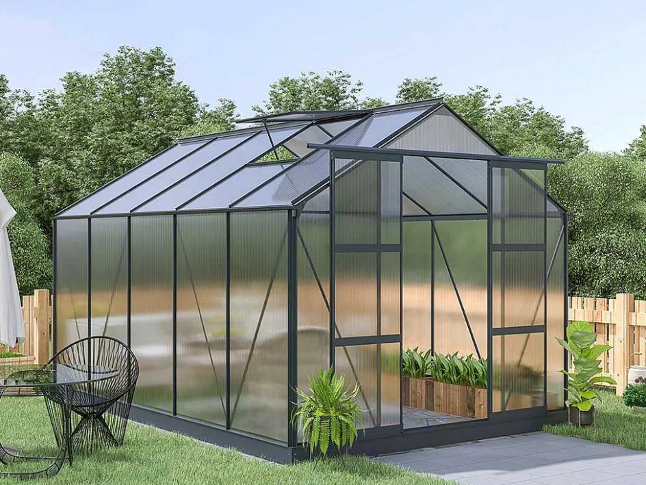 EXPERTLAND Tuinkas-Tuinserre Corolle Ii 9 M Van Polycarbonaat - Antraciet