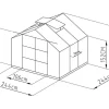EXPERTLAND Tuinkas-Tuinserre Van Polycarbonaat Anissa Met Basis - 5,9 M - Antraciet