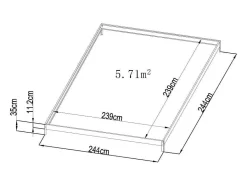 EXPERTLAND Tuinkas-Tuinserre Van Polycarbonaat Anissa Met Basis - 5,9 M - Groen