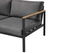 MYLIA Loungeset-Tuinset Van Aluminium: Een Tweezitsbank, Twee Fauteuils En Een Salontafel Van Vairao Van
