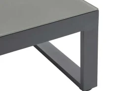 MYLIA Loungeset-Tuinzithoek Van Aluminium: Salontafel En Hoekbank Met Afneembare Hoek 6 Personen - Antraciet - Palaos Ii
