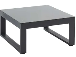 MYLIA Loungeset-Tuinzithoek Van Aluminium: Salontafel En Hoekbank Met Afneembare Hoek 6 Personen - Antraciet - Palaos Ii