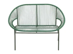 MYLIA Loungeset-Tuinzithoek Van Gevlochten Harsdraden: Twee Fauteuils, Een Bank En Een Tafel - Kaki - Alios Iii Van