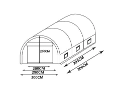 EXPERTLAND Tuinkas-Tunnelkas Ipomea 9M - L300 X L300 X H200 Cm