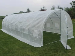 EXPERTLAND Tuinkas-Tunnelkas Met Structuur Van Staal En Deur 24 M - L300 X B800 X H200 Cm - Alocasia
